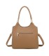 T11699 - Bolso con pompón y asa para bandolera de tres compartimentos