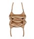 T11699 - Bolso con pompón y asa para bandolera de tres compartimentos