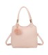 T11699 - Bolso con pompón y asa para bandolera de tres compartimentos