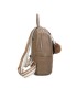 T11698 - Mochila con borla de color espaciosa con un compartimento y cremallera