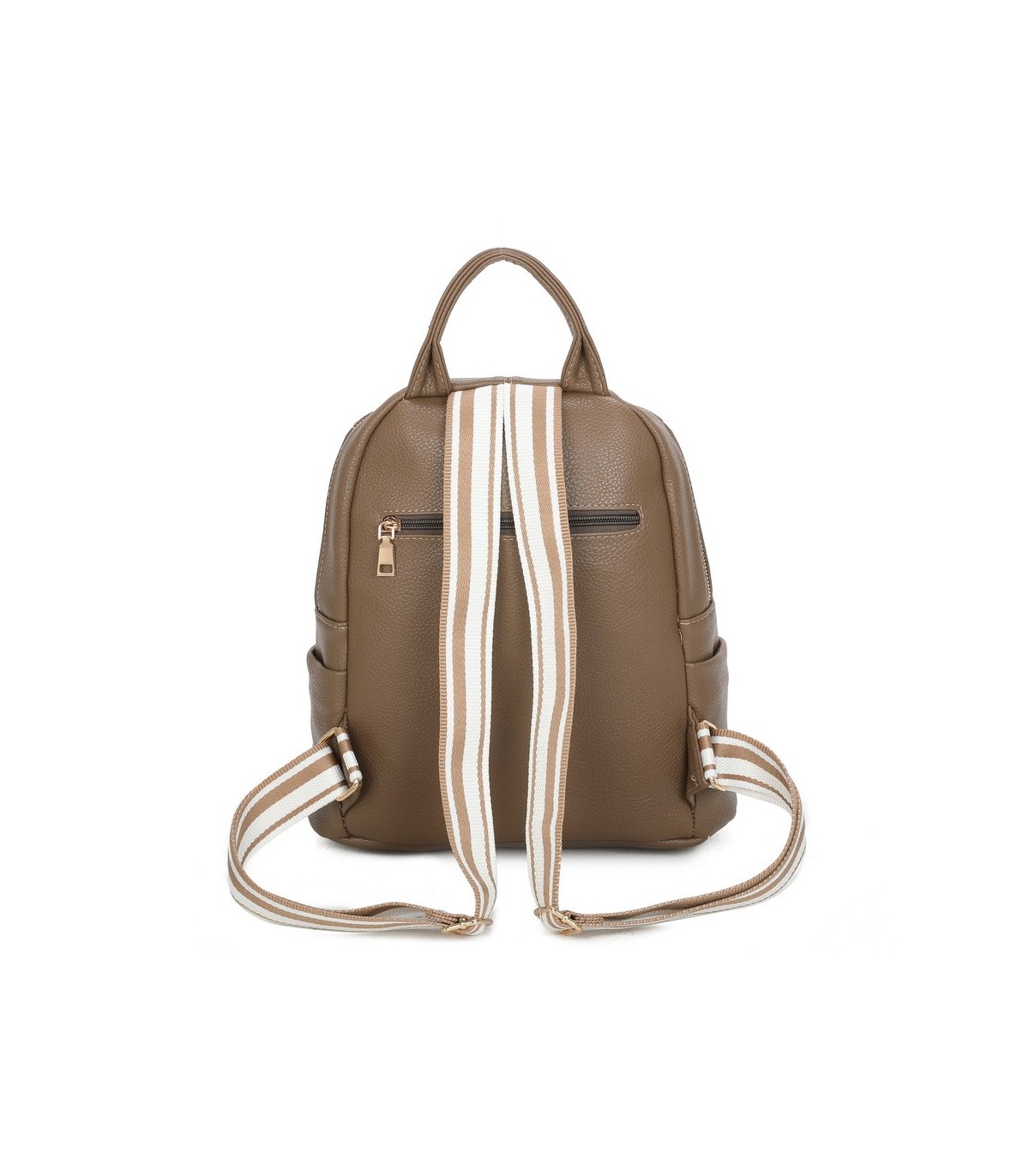 T11698 - Mochila con borla de color espaciosa con un compartimento y cremallera