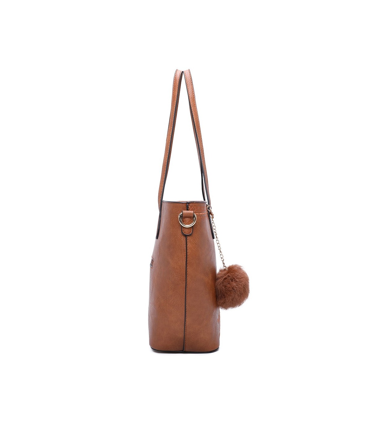 T10727 - Bolso de hombro con borla a juego y mandala bordado