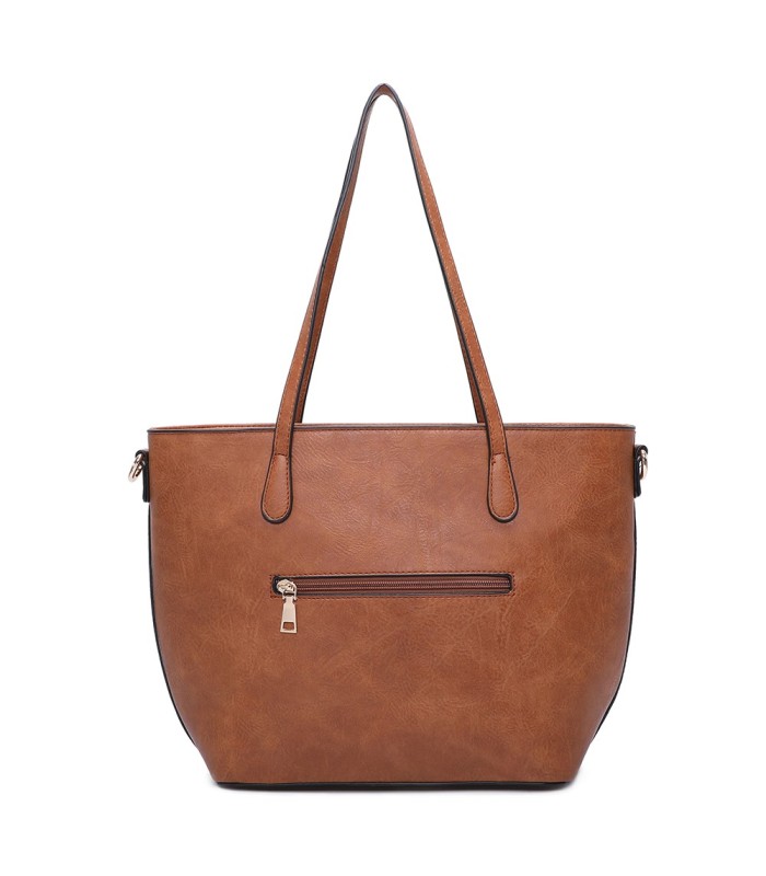 T10727 - Bolso de hombro con borla a juego y mandala bordado