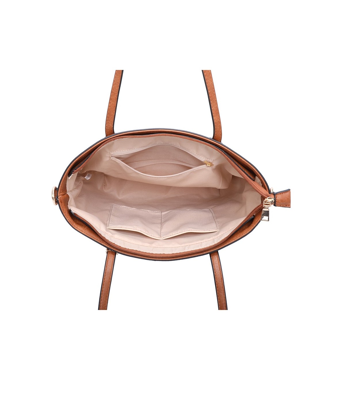 T10727 - Bolso de hombro con borla a juego y mandala bordado