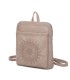 T11514 - Mochila con bordado para mujer con adoro a juego