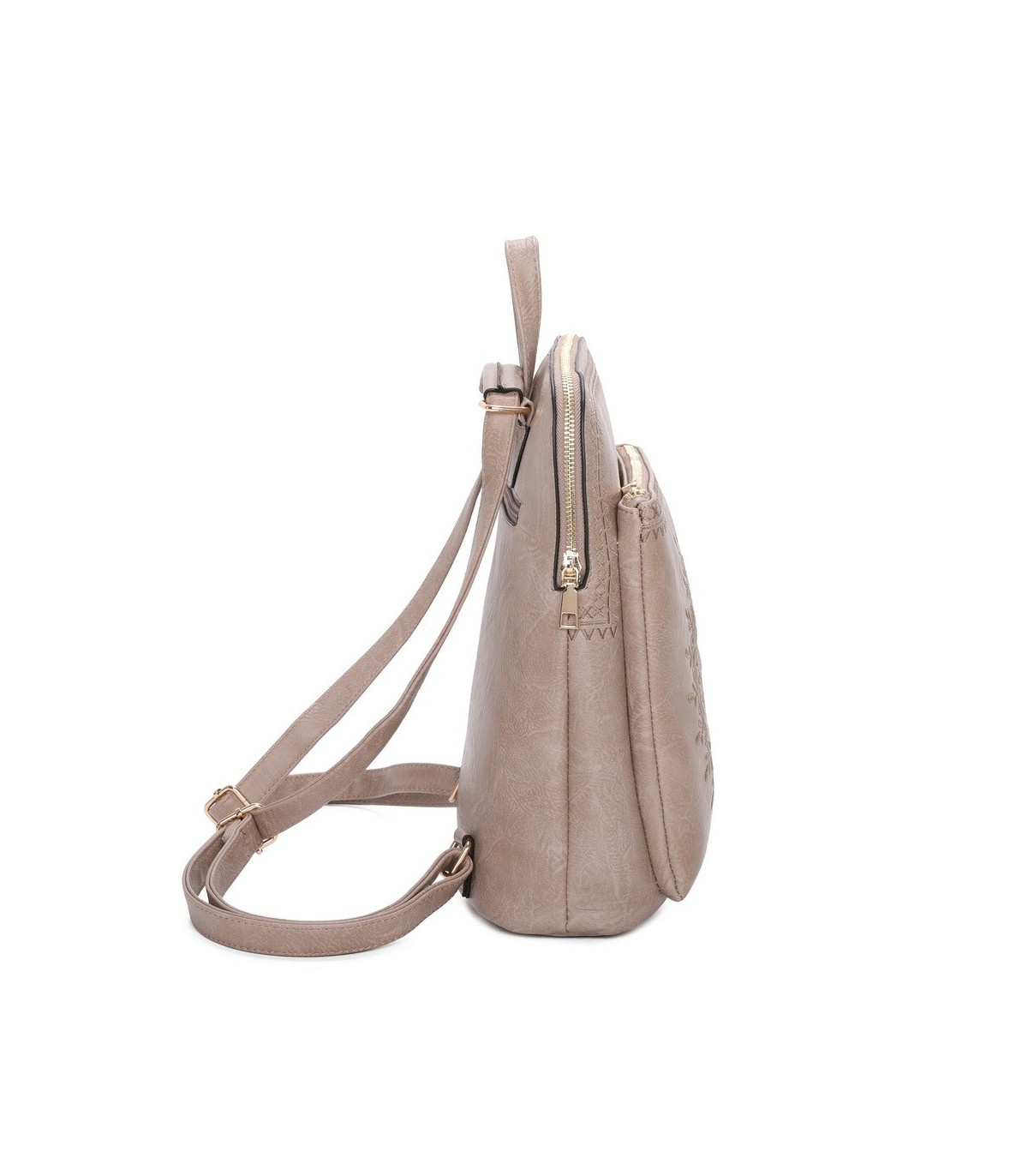 T11514 - Mochila con bordado para mujer con adoro a juego