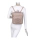 T11514 - Mochila con bordado para mujer con adoro a juego