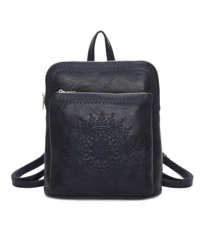 T11514 - Mochila con bordado para mujer con adoro a juego