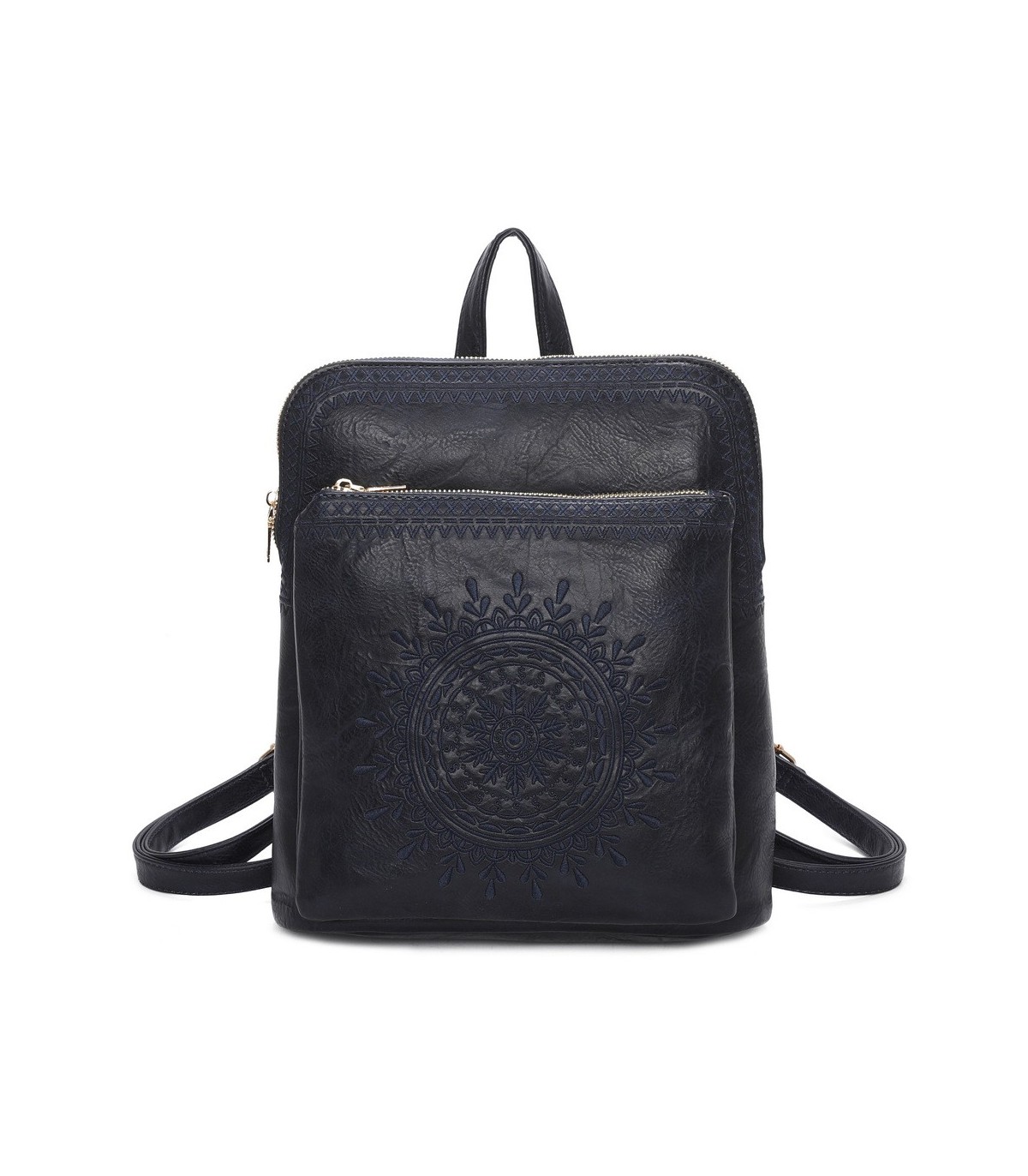 T11514 - Mochila con bordado para mujer con adoro a juego