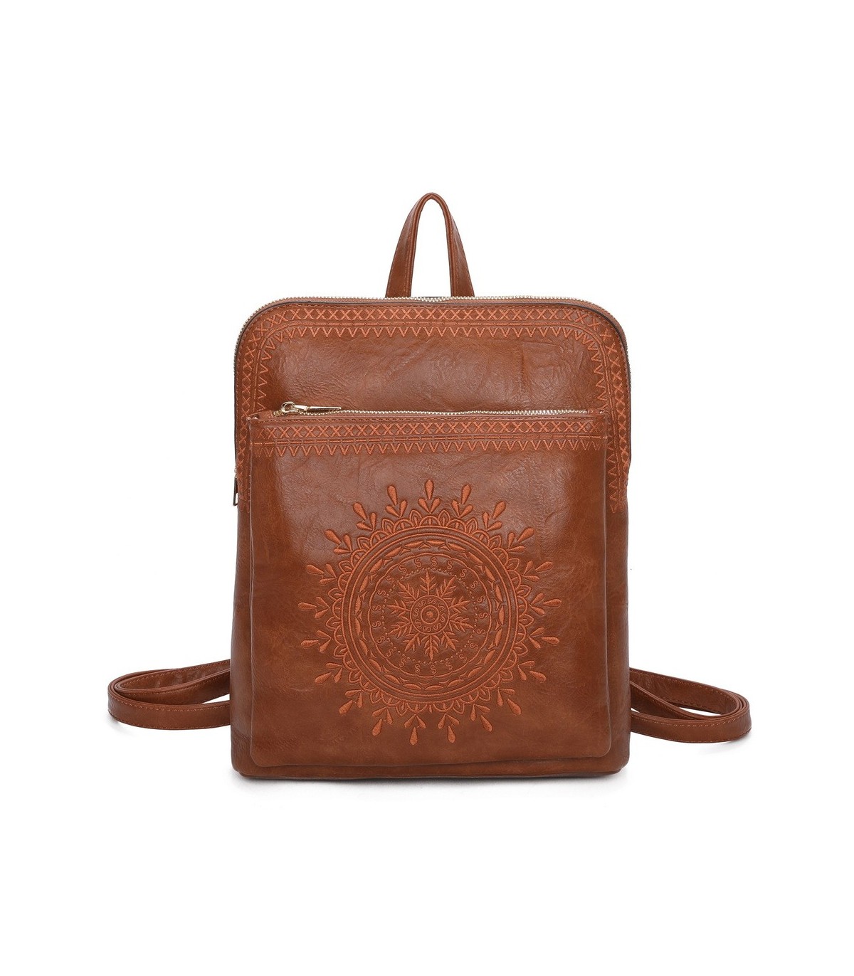 T11514 - Mochila con bordado para mujer con adoro a juego