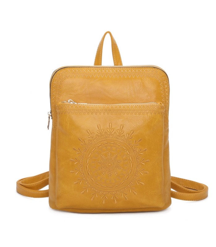 T11514 - Mochila con bordado para mujer con adoro a juego