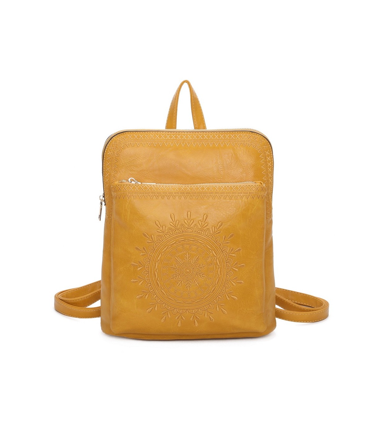 T11514 - Mochila con bordado para mujer con adoro a juego