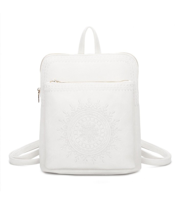T11514 - Mochila con bordado para mujer con adoro a juego