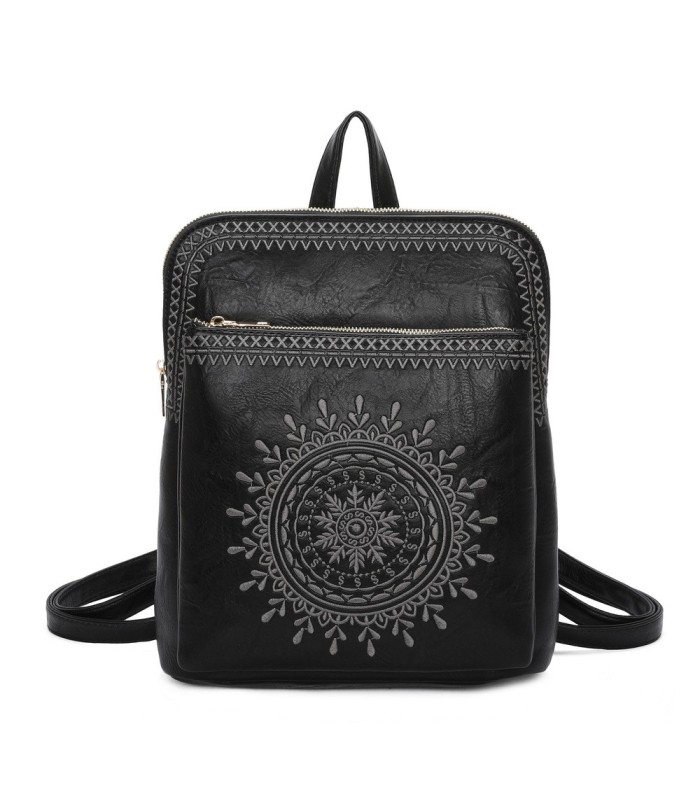T11514 - Mochila con bordado para mujer con adoro a juego