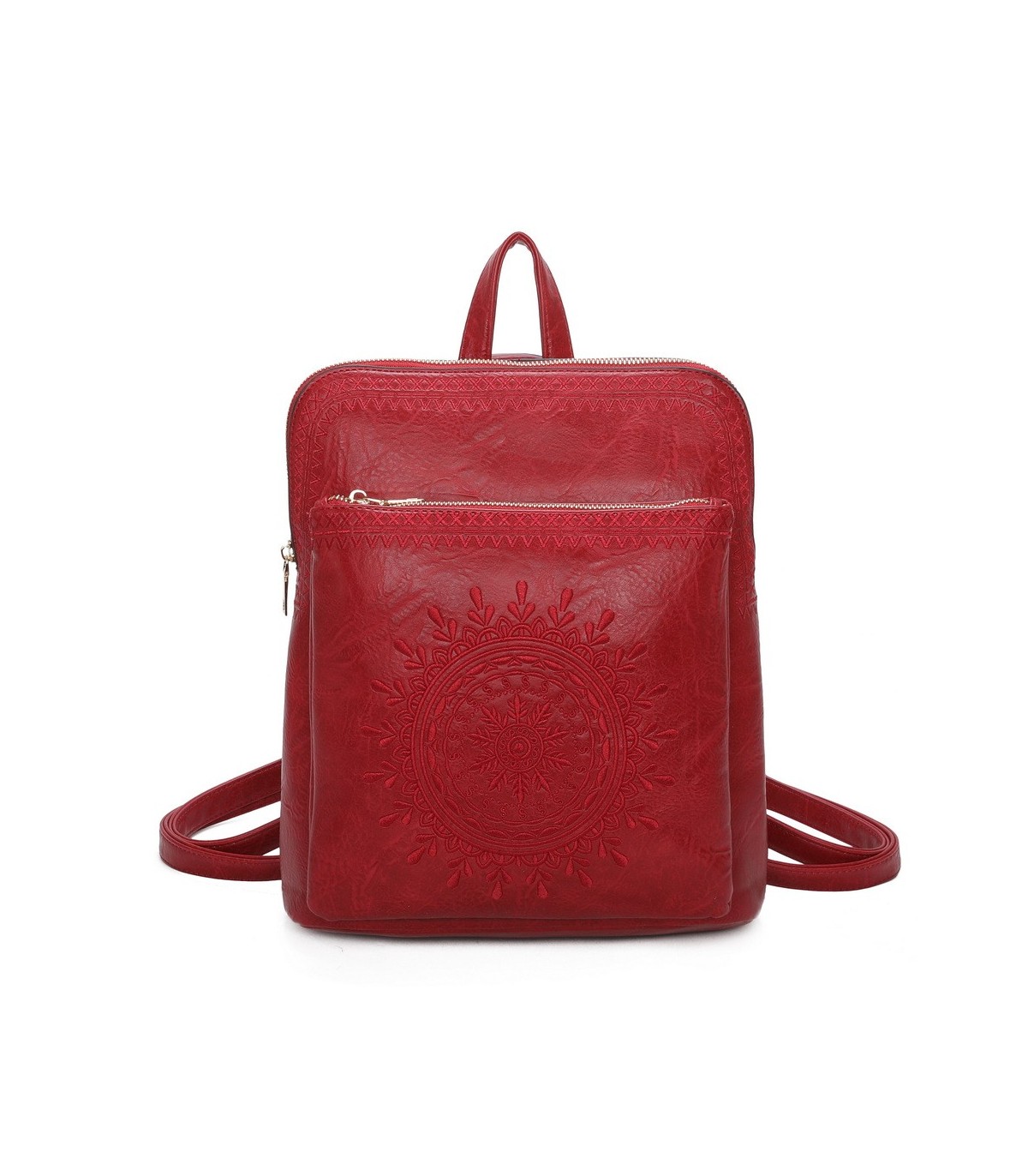 T11514 - Mochila con bordado para mujer con adoro a juego