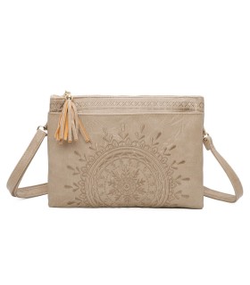 T11516 - Bolso para mujer con motivo bordado tamaño rectangular