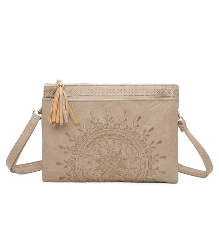 T11516 - Bolso para mujer con motivo bordado tamaño rectangular