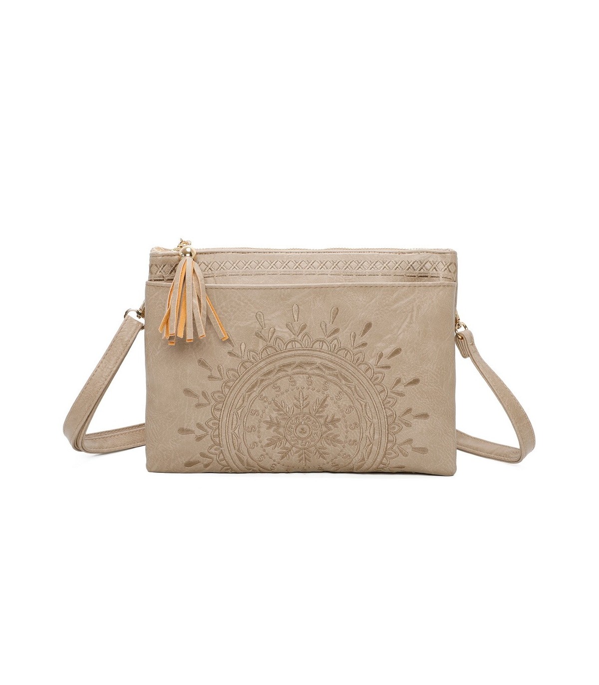 T11516 - Bolso para mujer con motivo bordado tamaño rectangular