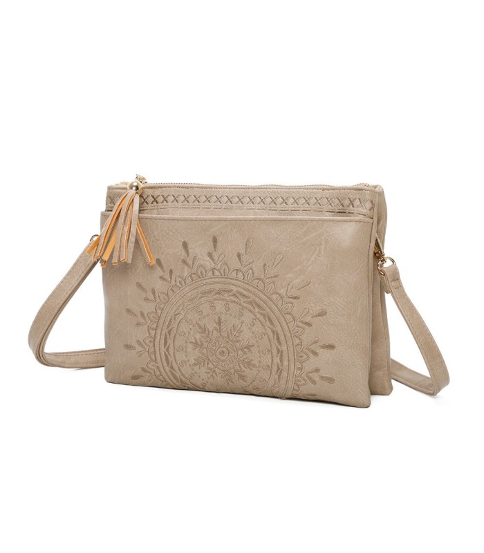 T11516 - Bolso para mujer con motivo bordado tamaño rectangular