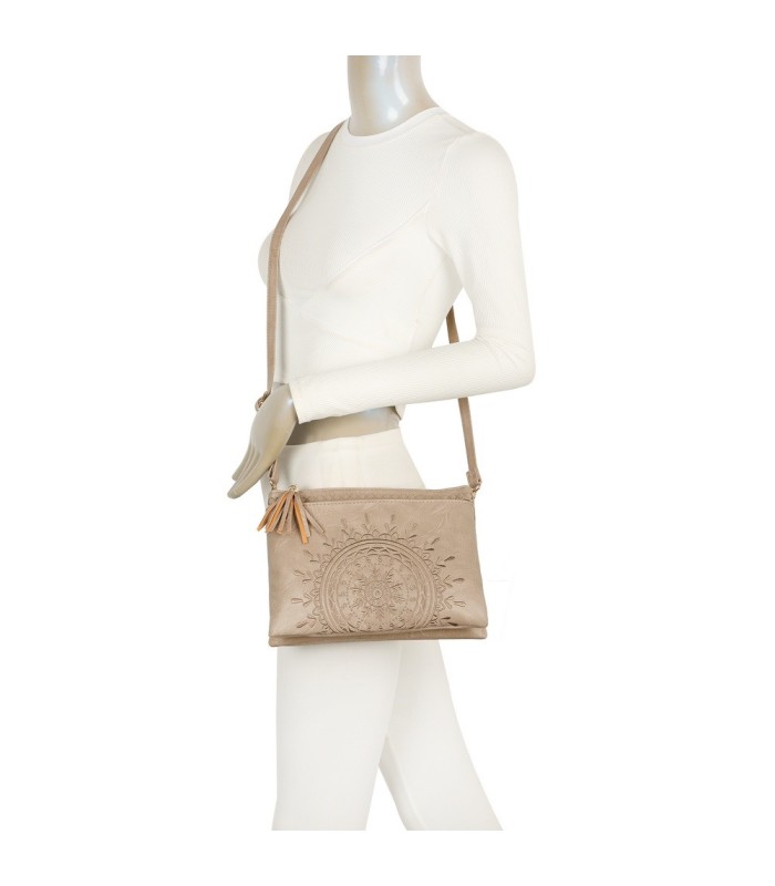 T11516 - Bolso para mujer con motivo bordado tamaño rectangular