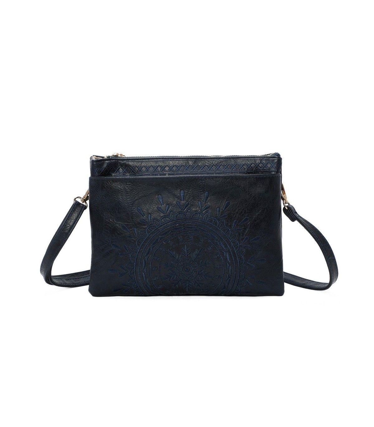 T11516 - Bolso para mujer con motivo bordado tamaño rectangular