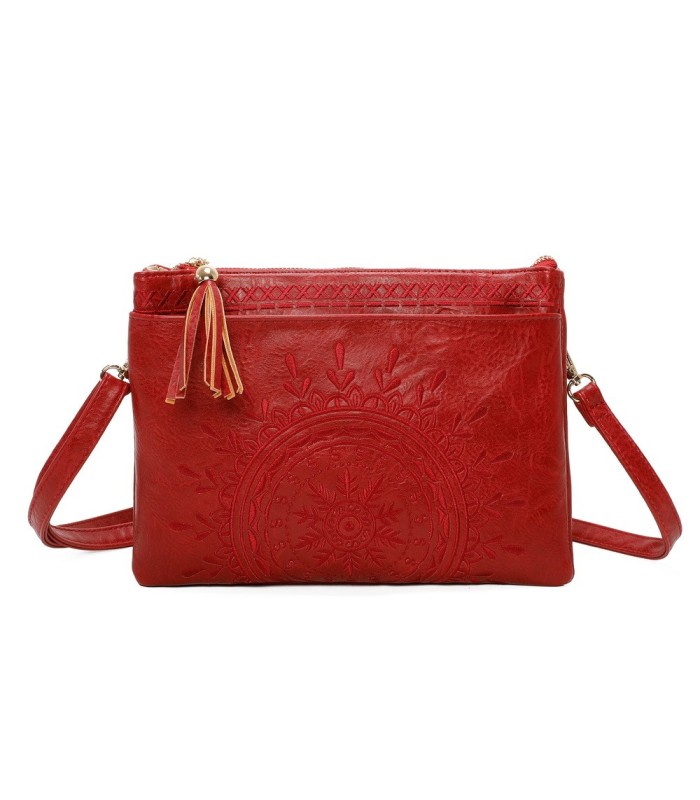 T11516 - Bolso para mujer con motivo bordado tamaño rectangular