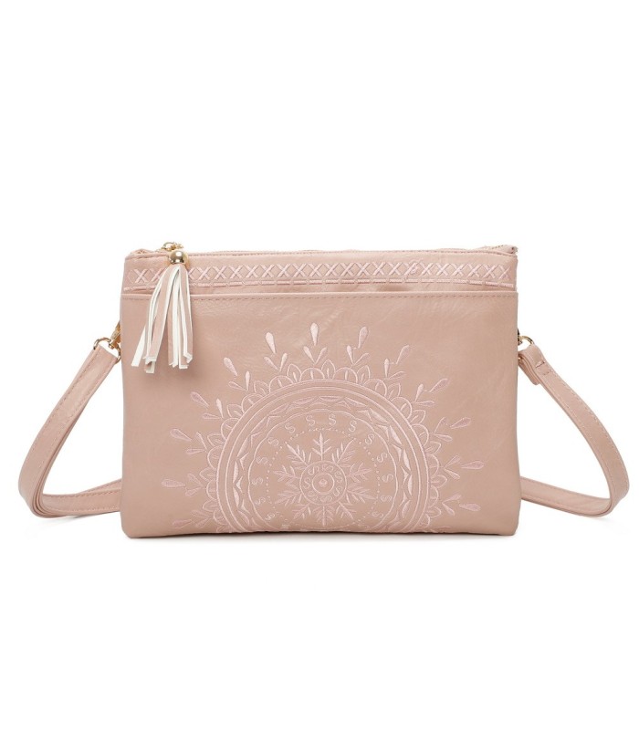 T11516 - Bolso para mujer con motivo bordado tamaño rectangular