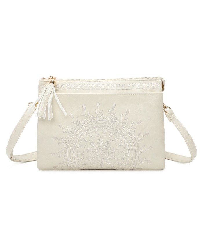 T11516 - Bolso para mujer con motivo bordado tamaño rectangular