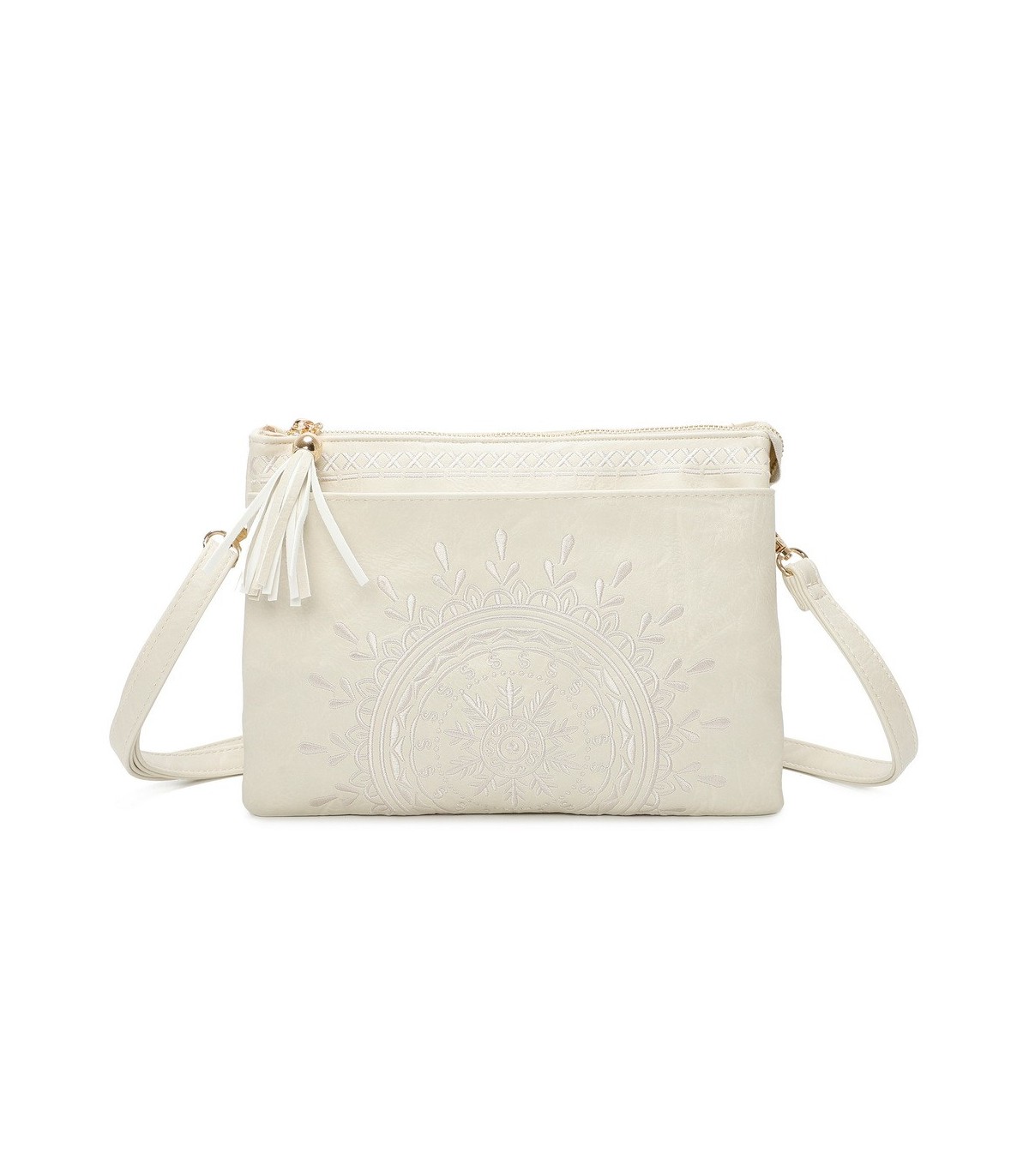 T11516 - Bolso para mujer con motivo bordado tamaño rectangular