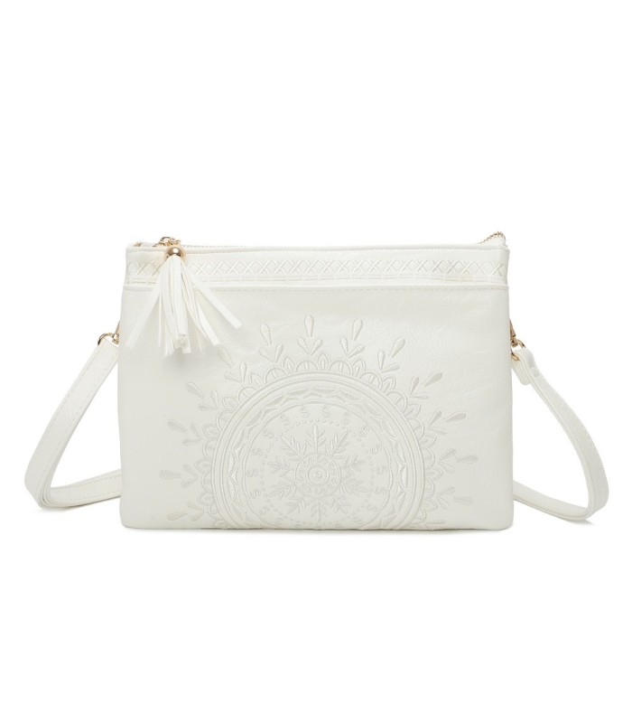 T11516 - Bolso para mujer con motivo bordado tamaño rectangular