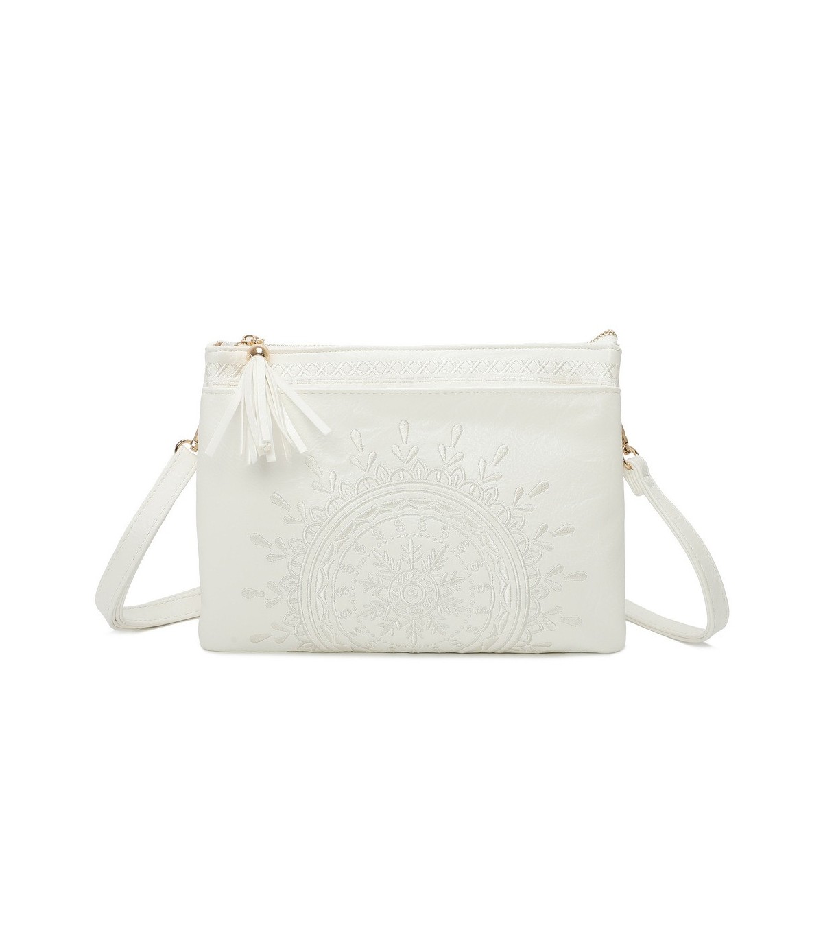 T11516 - Bolso para mujer con motivo bordado tamaño rectangular