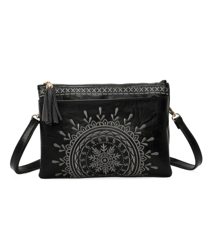 T11516 - Bolso para mujer con motivo bordado tamaño rectangular