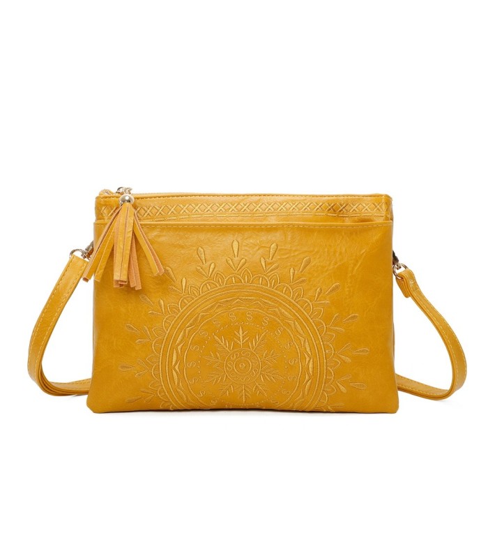 T11516 - Bolso para mujer con motivo bordado tamaño rectangular