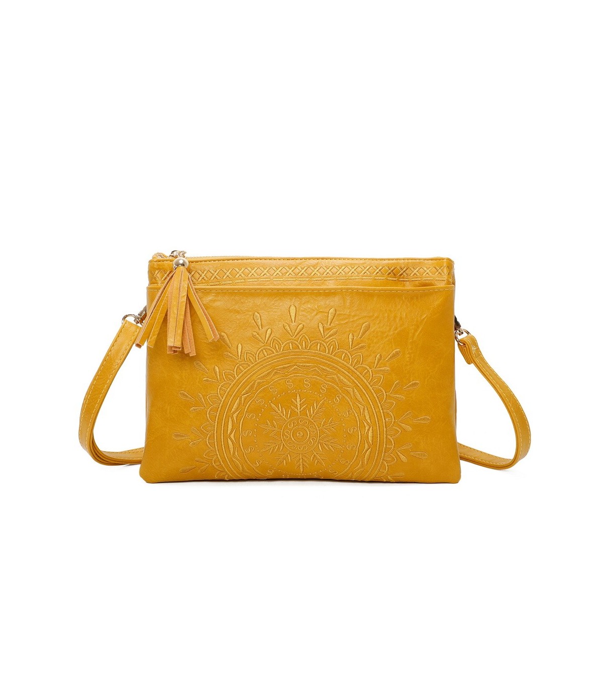 T11516 - Bolso para mujer con motivo bordado tamaño rectangular