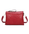 T11519 - Bolso con triple compartimento de para mujer con bordado de un sol