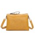 T11519 - Bolso con triple compartimento de para mujer con bordado de un sol