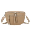 T11675 - Bolso estilo riñonera con bolsillo frontal con borla