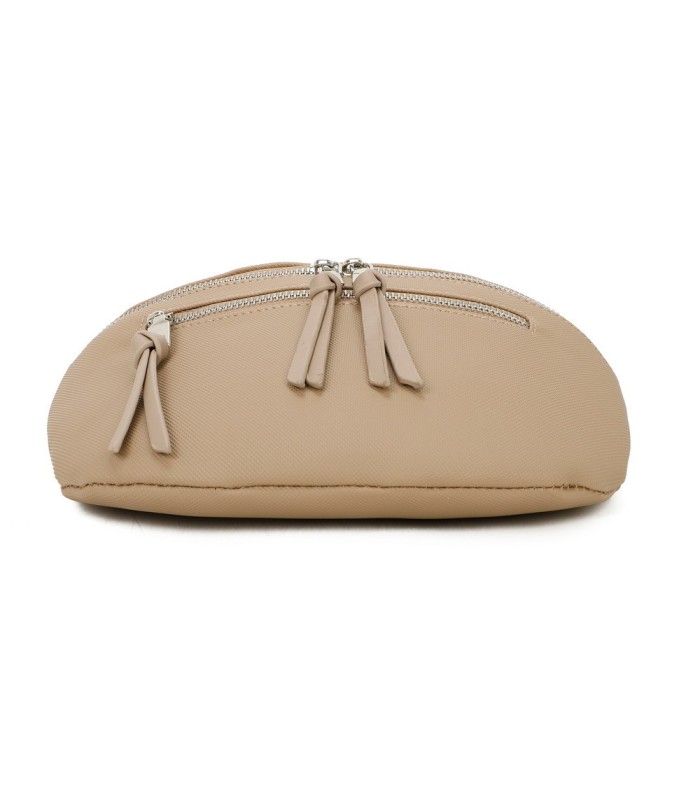 T11675 - Bolso estilo riñonera con bolsillo frontal con borla