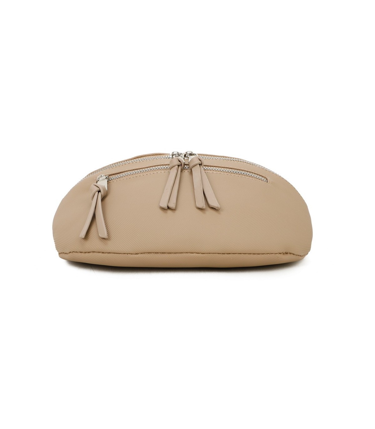 T11675 - Bolso estilo riñonera con bolsillo frontal con borla