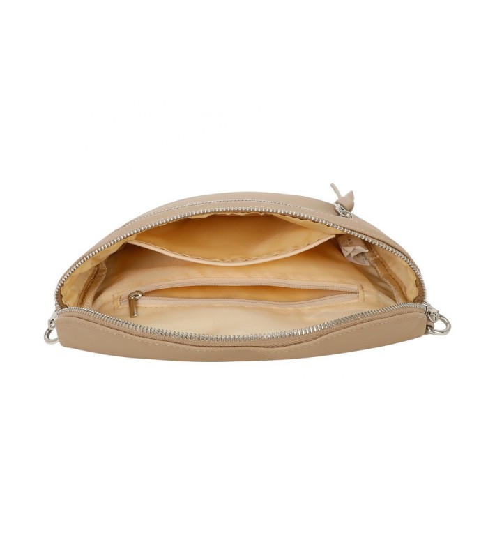 T11675 - Bolso estilo riñonera con bolsillo frontal con borla