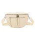 T11675 - Bolso estilo riñonera con bolsillo frontal con borla