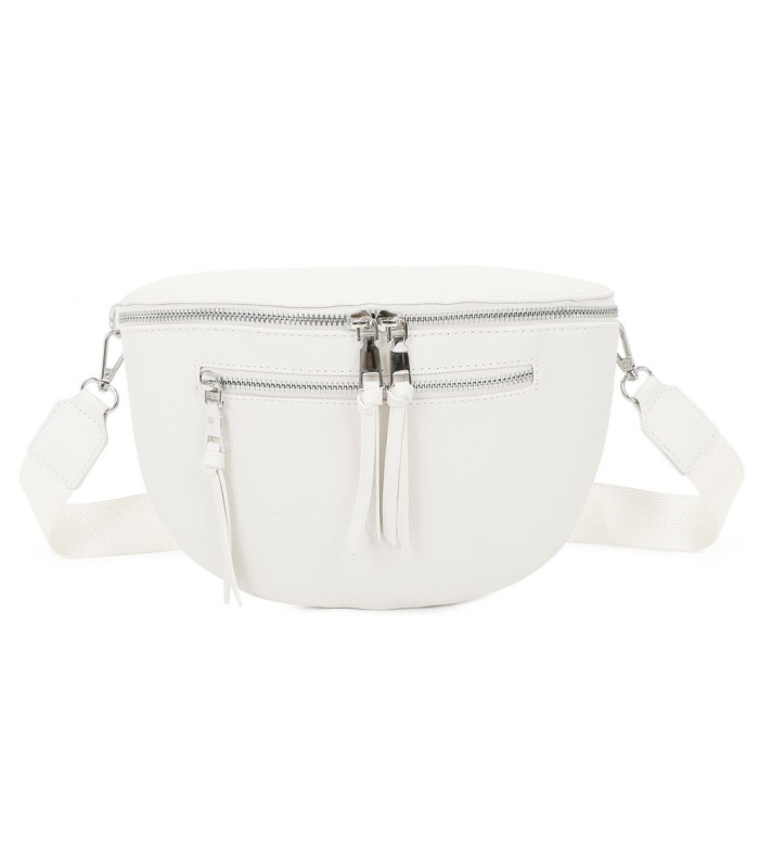 T11675 - Bolso estilo riñonera con bolsillo frontal con borla