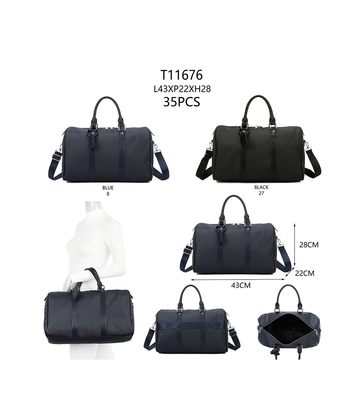 T11676 - Bolso de mano de deporte con doble asa