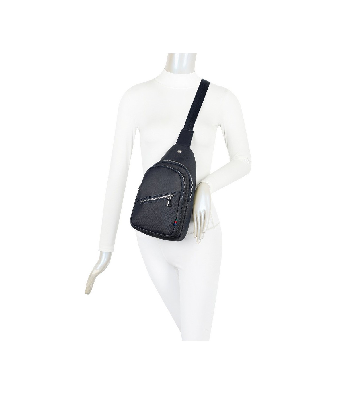 T11679 - Riñonera mochila forma de botella para mujer y hombre con bolsillo antirrobo