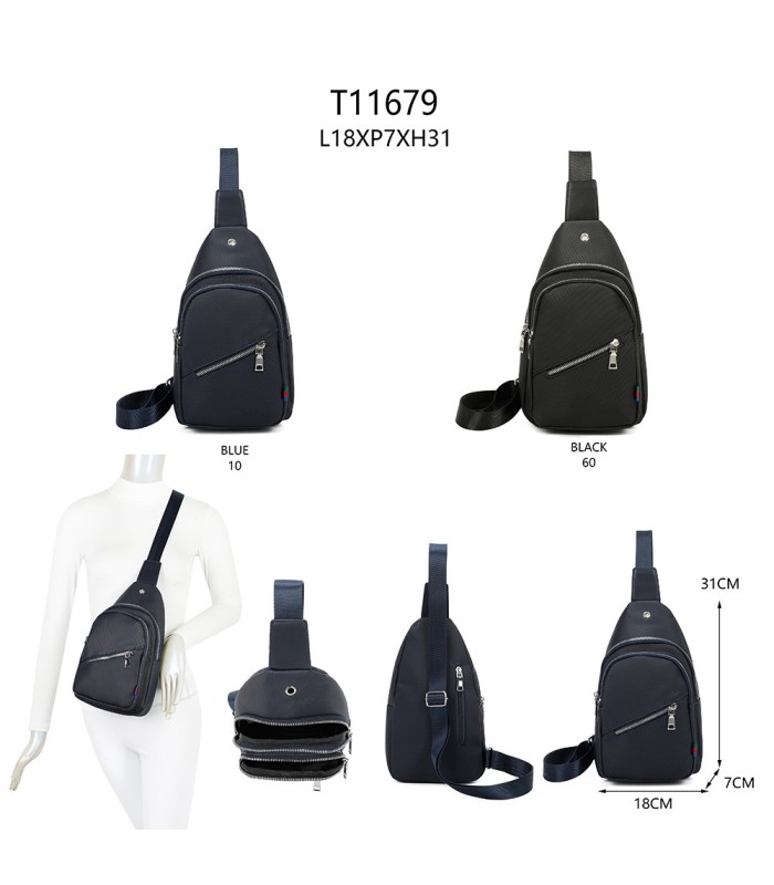 T11679 - Riñonera mochila forma de botella para mujer y hombre con bolsillo antirrobo