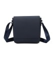 T11683 - Bolso para hombre cuadrado con bolsillo trasero y cierre de botón y solapa grande