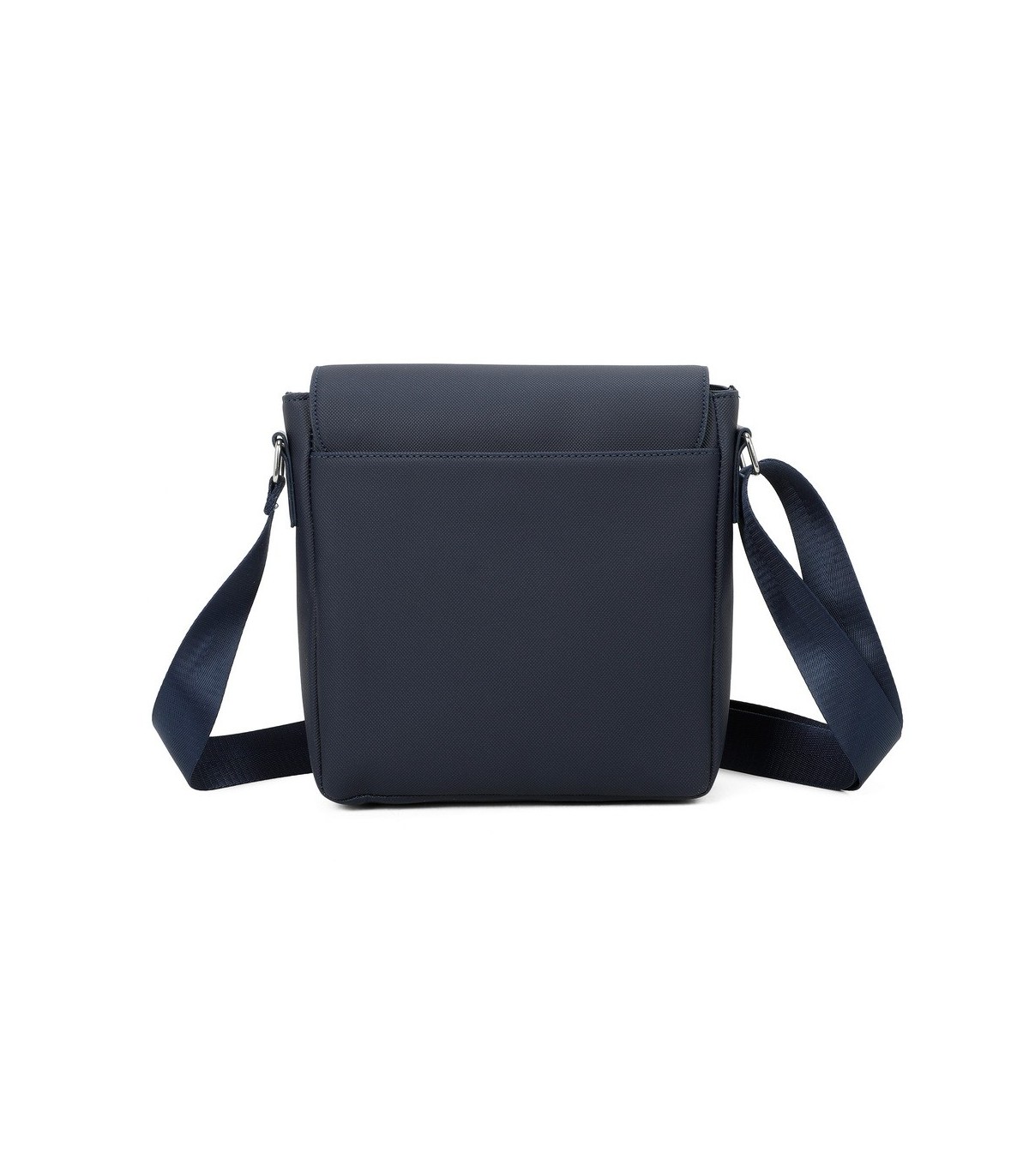 T11683 - Bolso para hombre cuadrado con bolsillo trasero y cierre de botón y solapa grande