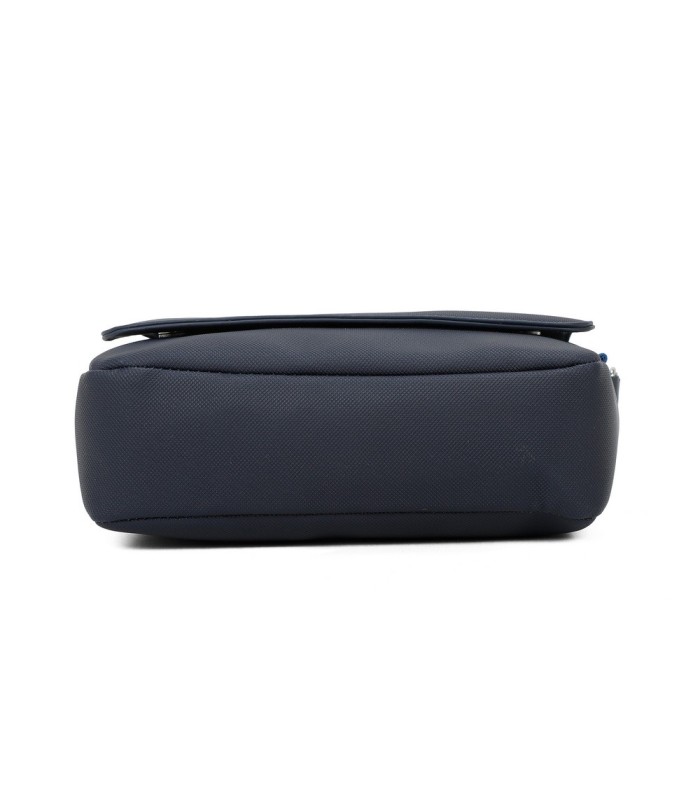 T11683 - Bolso para hombre cuadrado con bolsillo trasero y cierre de botón y solapa grande