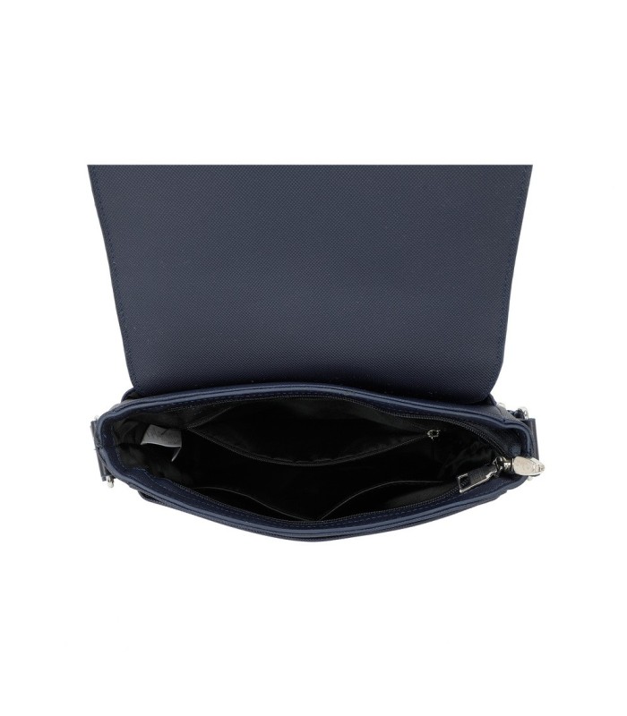 T11683 - Bolso para hombre cuadrado con bolsillo trasero y cierre de botón y solapa grande