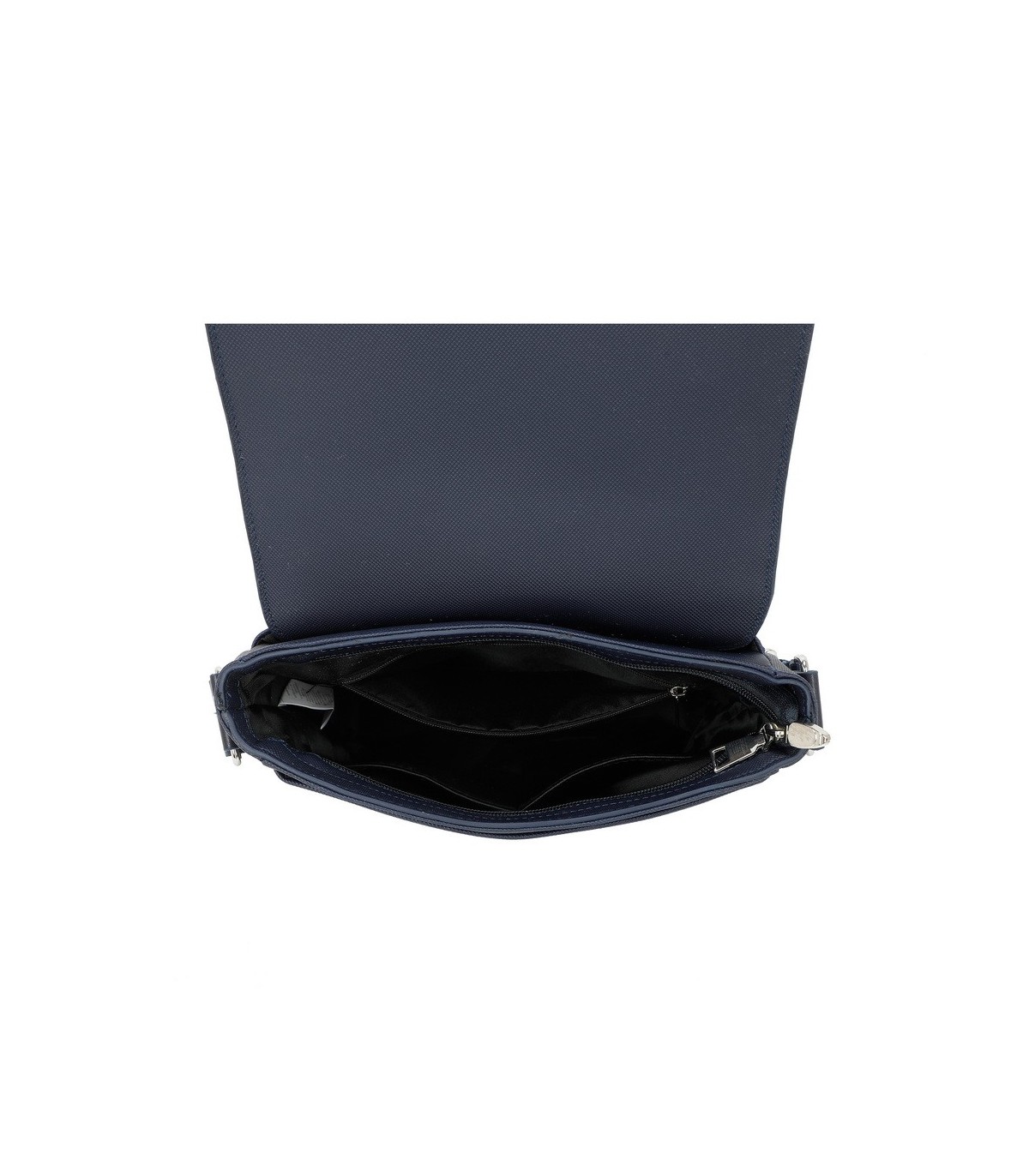T11683 - Bolso para hombre cuadrado con bolsillo trasero y cierre de botón y solapa grande